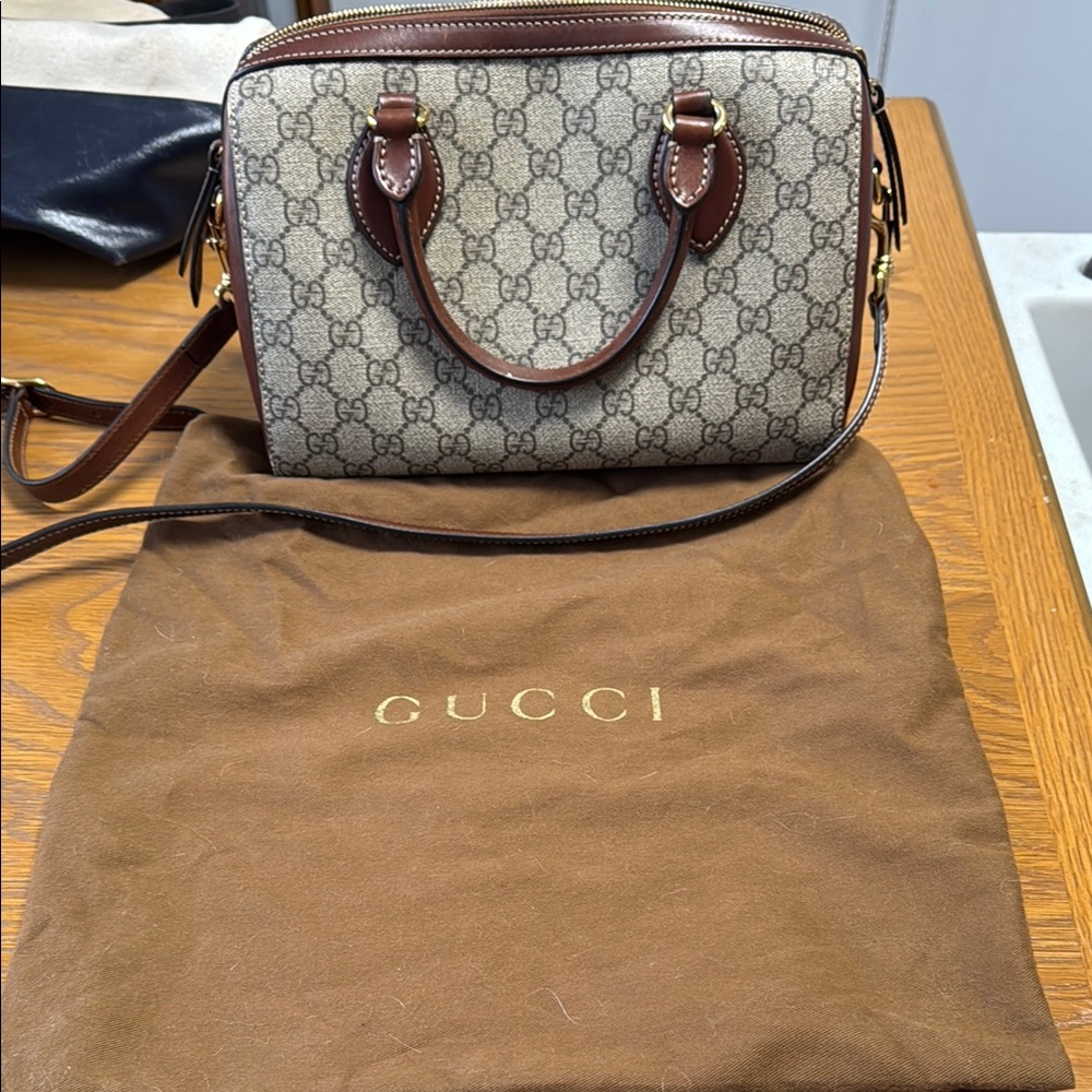 Gucci Brown and Cream Women's Bag - Picture 9 of 16